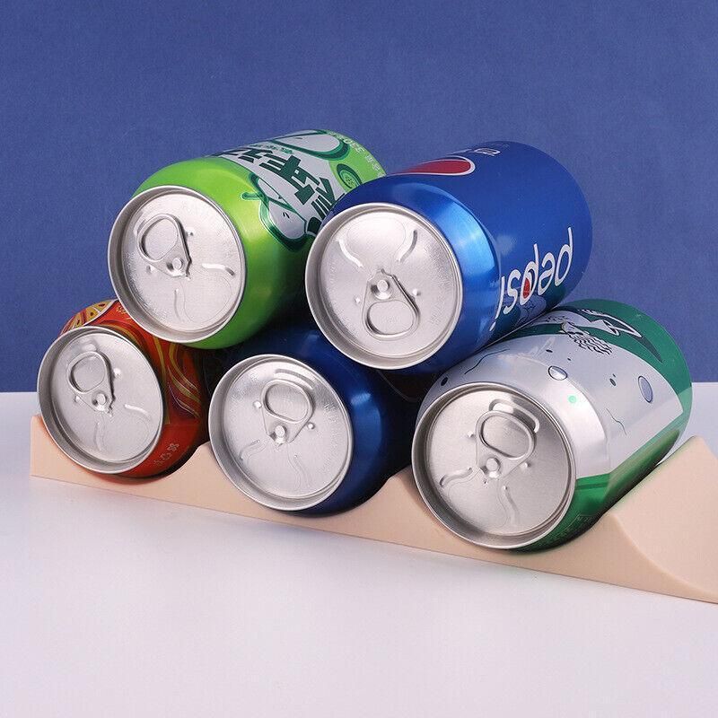 Fridge Organiser Wine Beer Stacking Bottle Rack Kitchen Space Saving Can Holder - Light Blue