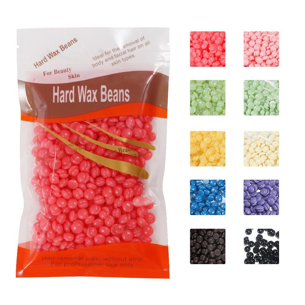 300G Hard Wax Bean No Strip No Pain Hot Film Body Waxing Hair Removal Depilatory - Strawberry