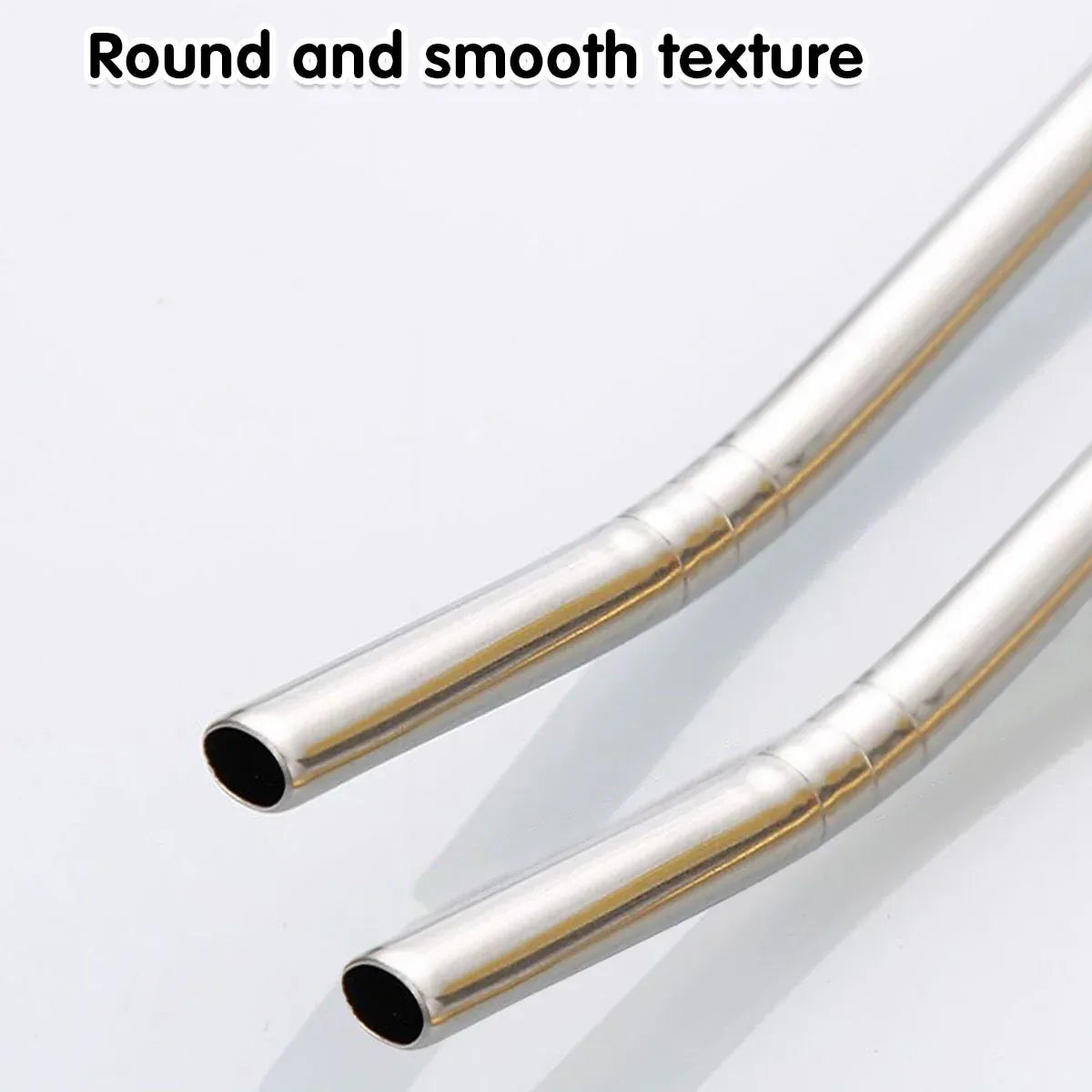5pcs Stainless Steel Straw Spoon Removable Filter Reusable Tea Juice Stirrer - Silver