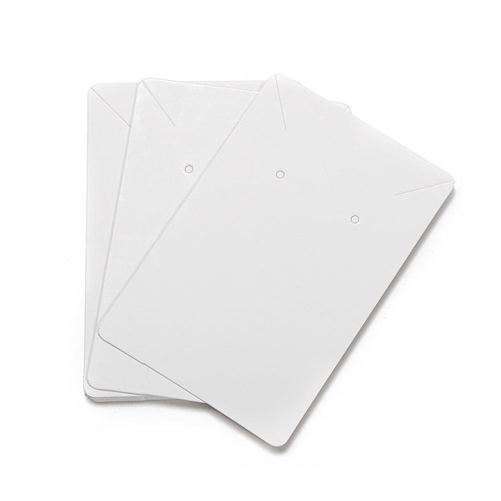 40pcs Jewellery Display Cards Necklace Earring Holder Kraft Paper 6x9cm - White