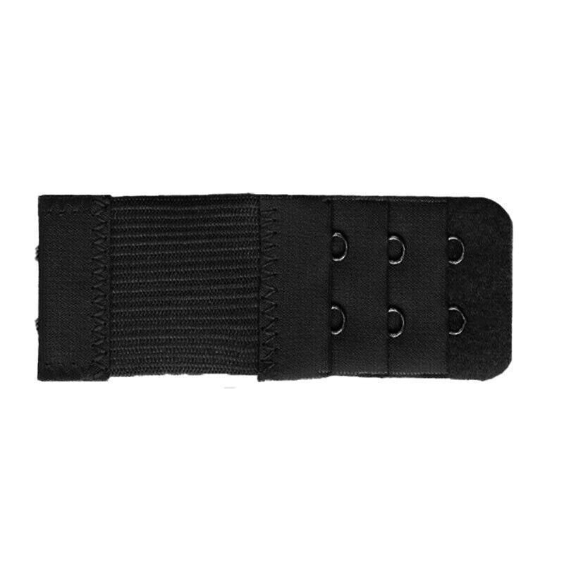 Maternity Strap Clip On Bra Extender Extension 2 Hooks Ladies Plus Size - Black