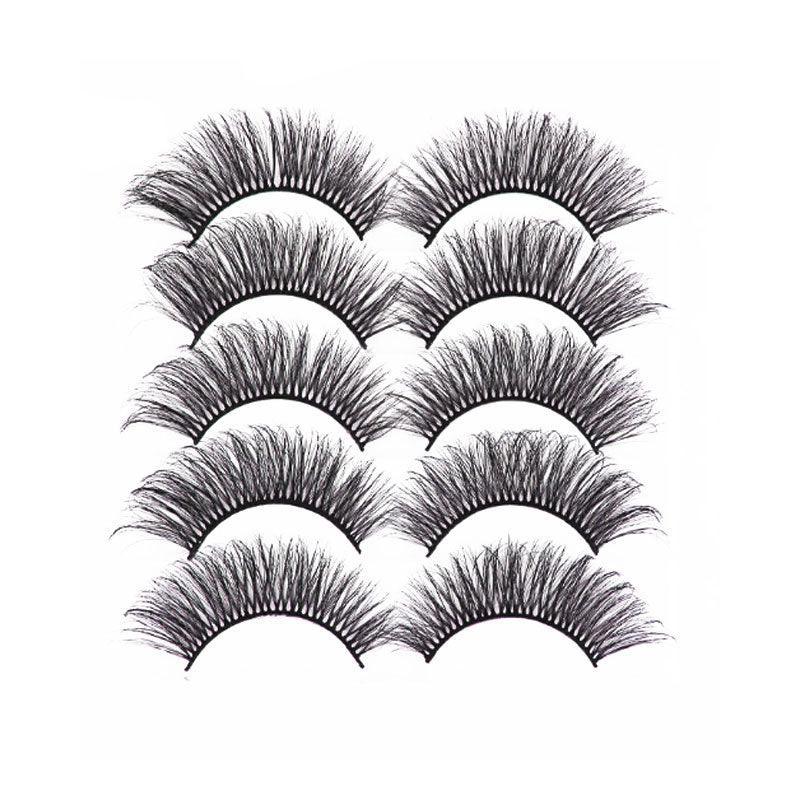 5 Pairs 3D Thick Mink Fake False Eyelashes Natural Long Wispy Makeup Lashes Au - 3D-47