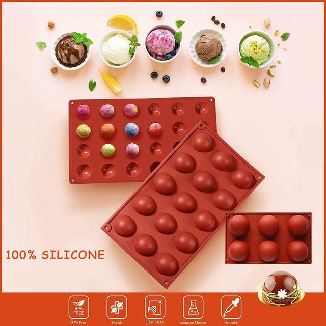 Soap Mold Cake Mould Kitchen Accessories Kitchenware Silicone Gel 6 semicircle
