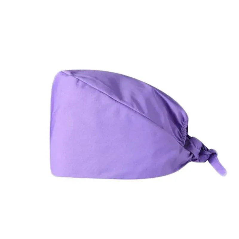 100% Cotton Unisex Surgical Scrub Cap for Doctors & Nurses - Light Purple