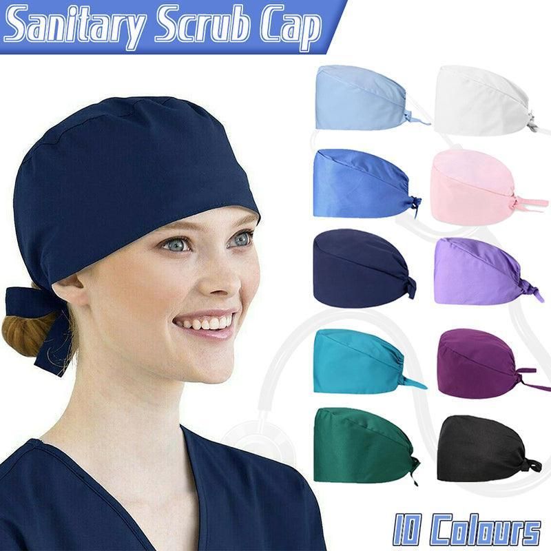 100% Cotton Unisex Surgical Scrub Cap for Doctors & Nurses - Light Purple