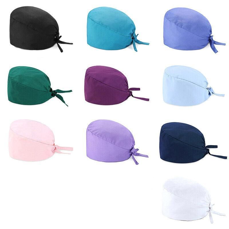 100% Cotton Unisex Surgical Scrub Cap for Doctors & Nurses - Light Purple
