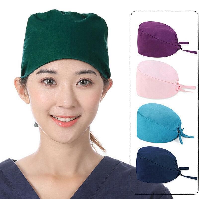 100% Cotton Unisex Surgical Scrub Cap for Doctors & Nurses - Light Purple