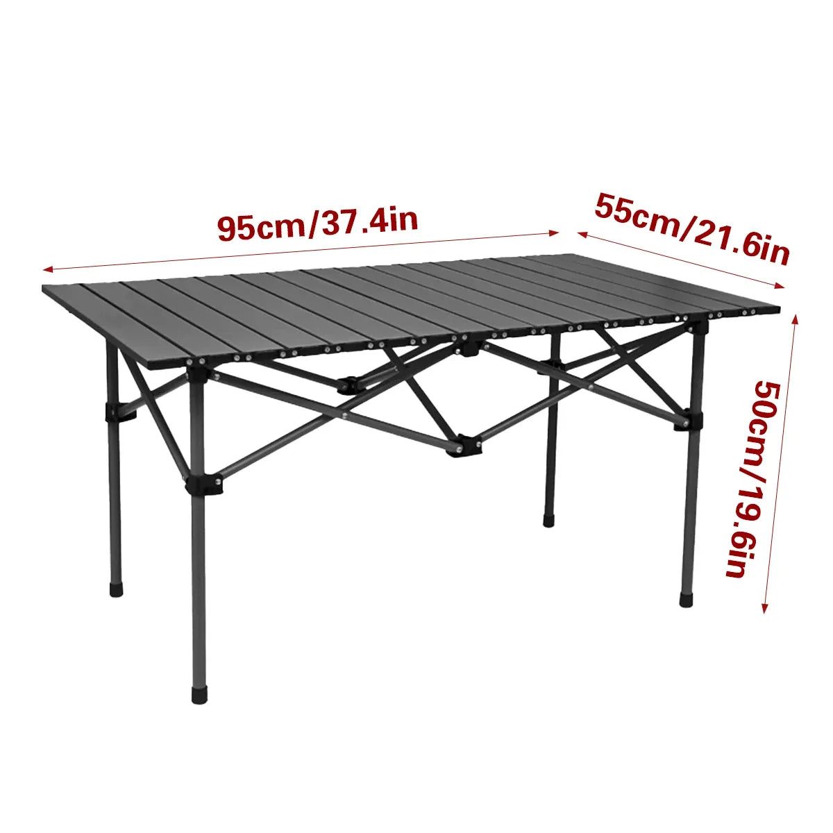 Folding Outdoor Camping Table Portable Aluminium Top Picnic Beach Garden