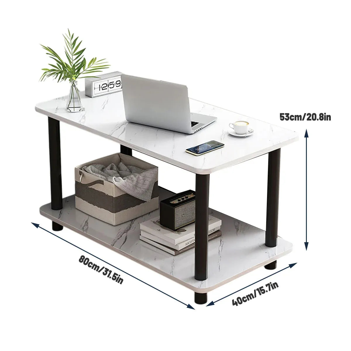 Living Room Coffee Table Bedroom Side Storage Cabinet Durable Space Saving