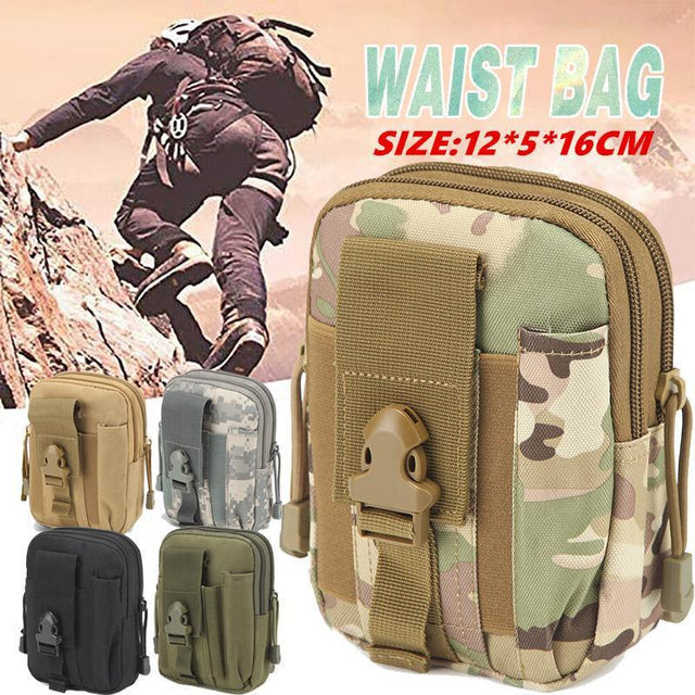 Tactical Waist Bag Utility Military Wallet Pack Belt Molle Multi Purpose Pouch - Green