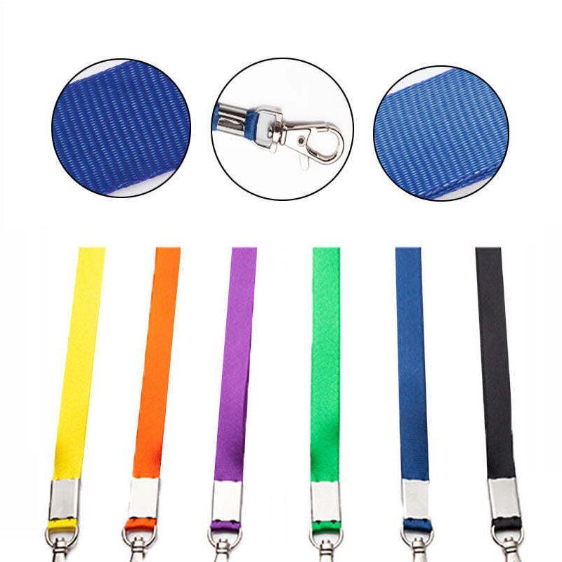 Neck Strap with Clip for ID Badge Name Tag Card Holder Lanyard - Coffee