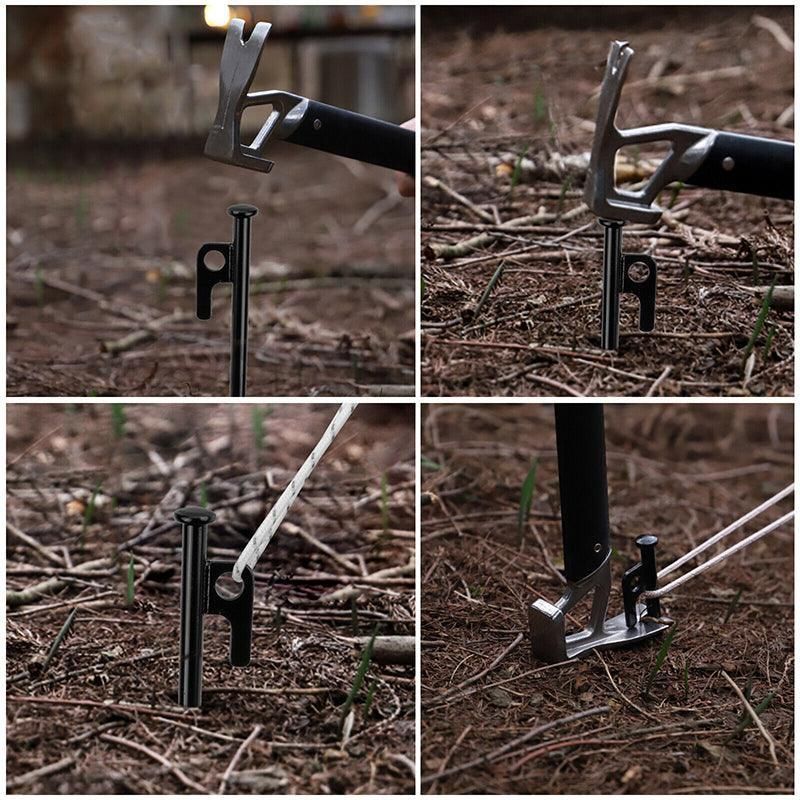 Heavy Duty Camping Tent Pegs 30cm Steel Ground Stakes Set of 10 for Outdoor Use