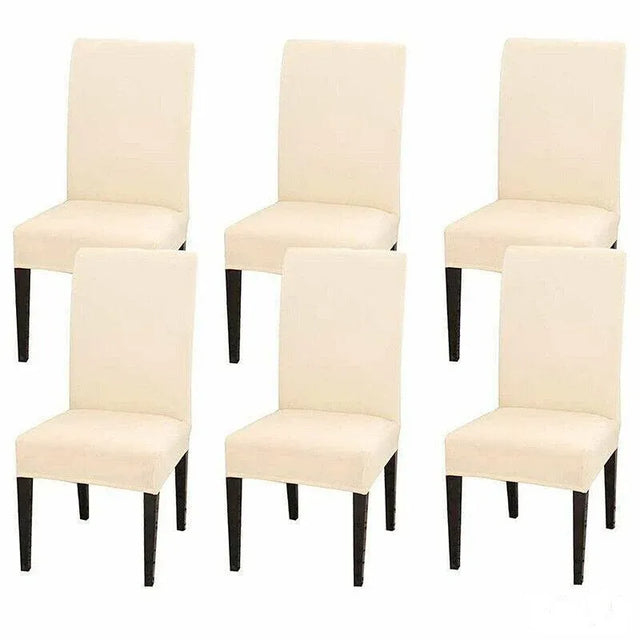 6X Stretch Chair Cover Seat Covers Spandex Washable Banquet Wedding Party Decora - Beige
