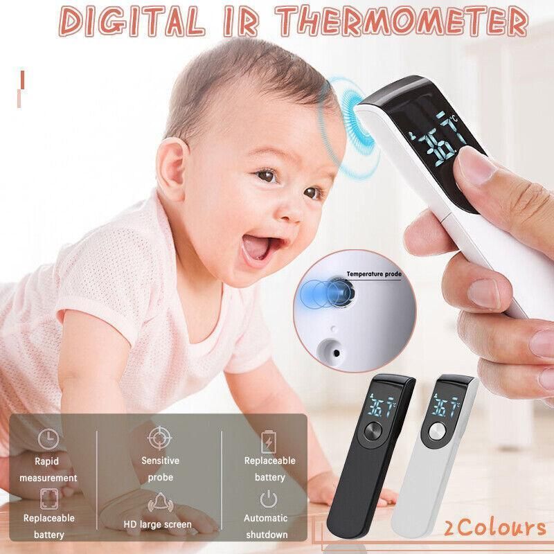 Digital Ir Thermometer Baby Forehead Body Temperature Gun Finger Pulse Oximeter
