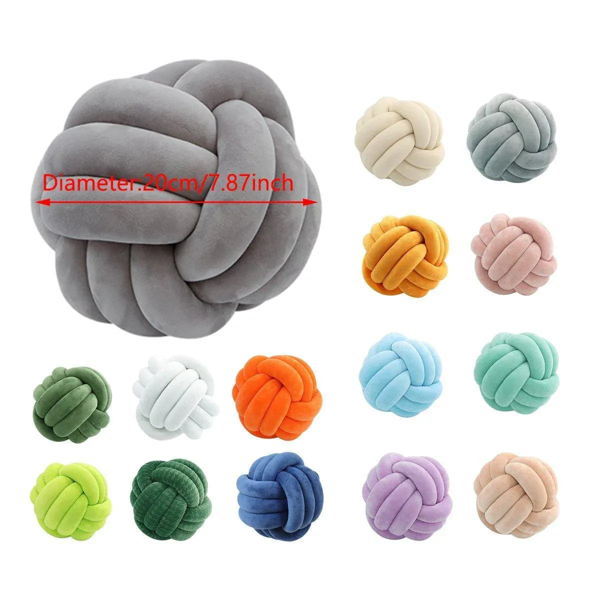 Three-Strand Braided Round Pillow Sofa Cushion Decorative Pillow for Living Room - Curcuma