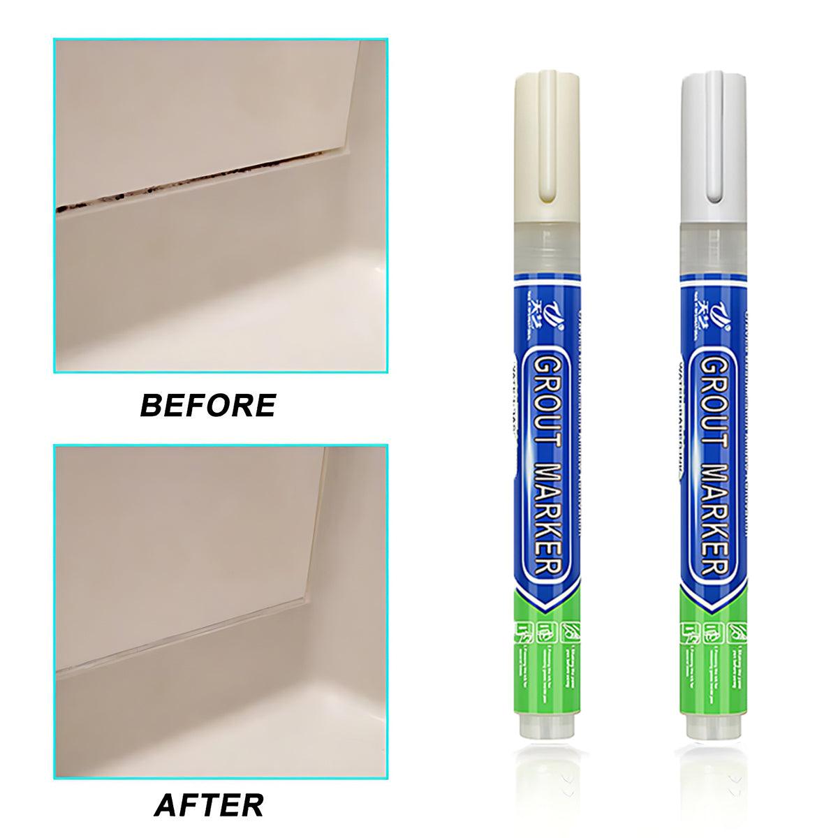 6Colours Tile Repair Pen Styling Wall Gap Grout Refresher Marker Bathroom - Black