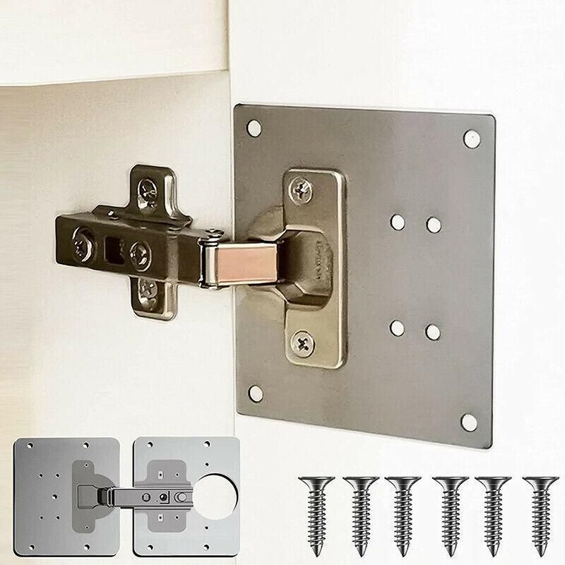 Hinge Repair Plate Rust Resistant Steel Furniture Cupboard Repair Mount Tool Au