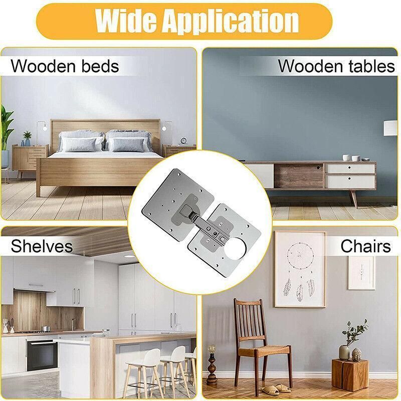 Hinge Repair Plate Rust Resistant Steel Furniture Cupboard Repair Mount Tool Au