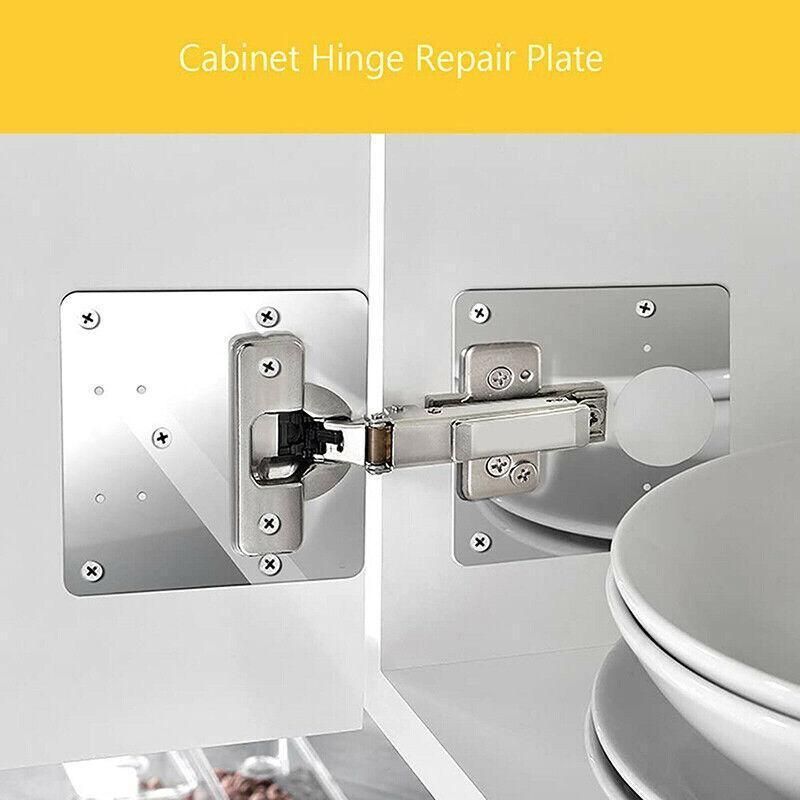 Hinge Repair Plate Rust Resistant Steel Furniture Cupboard Repair Mount Tool Au