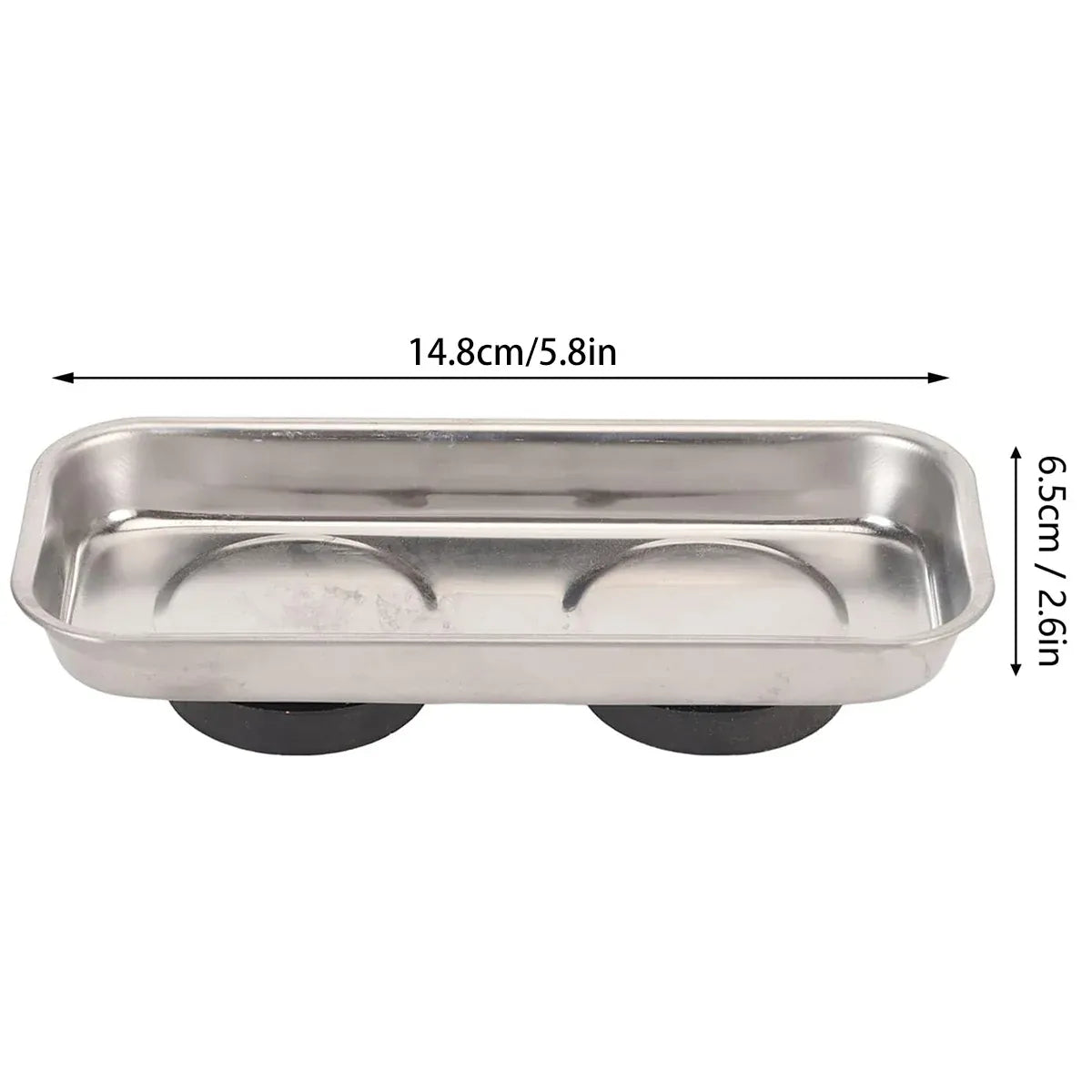 Stainless Steel Strong Grip Bowl Tool Tray Set for Garage and Workshop Storage