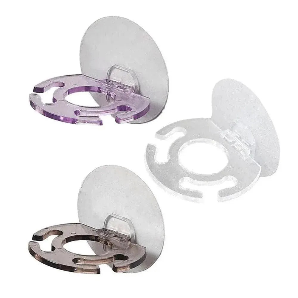 Toothbrush Holder Wall Mount Sucker Bathroom Suction Cup Toothpaste Storage Rack - Grey