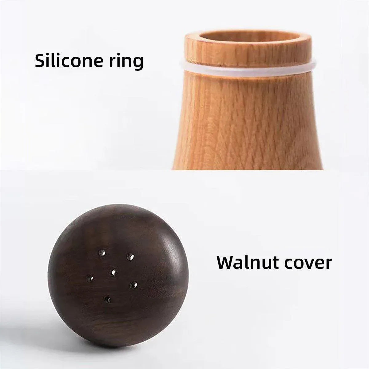 Solid Wood Toothpick Holder Black Walnut Beech Cute Mushroom Toothpick Box