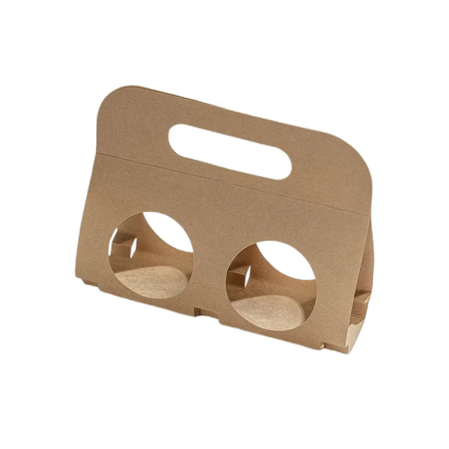 50PCS Kraft Paper Packaging Box Fruit Gift Bag Single Double Handle - 17.5x16cm