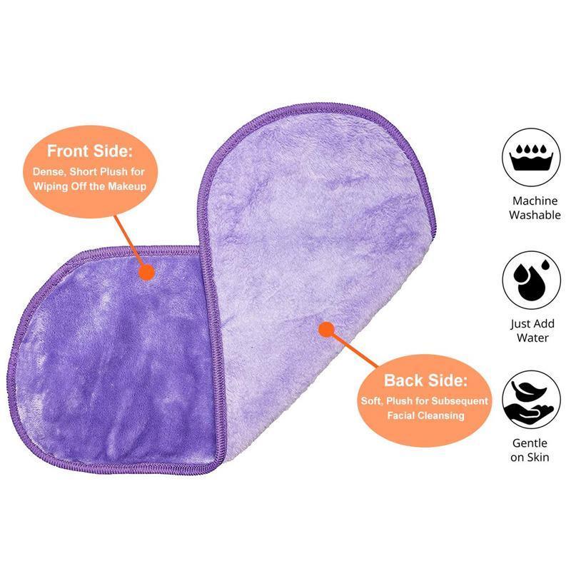 Microfibre Makeup Remover Towel Soft Face Cleaning Cloth Reusable Eraser 40x20cm - Light Blue