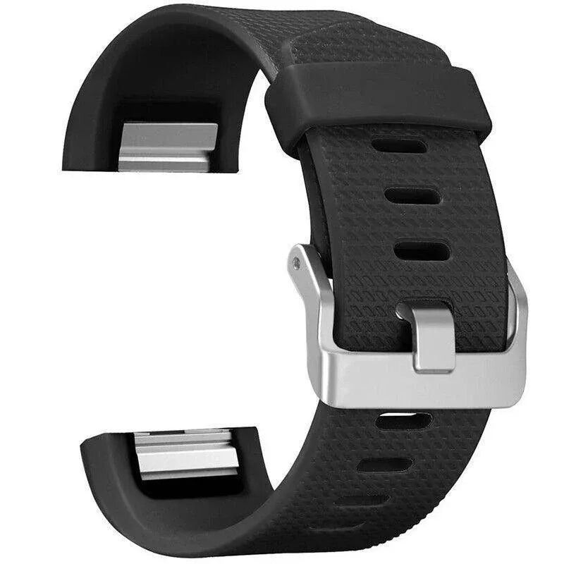 L Size Silicone Watch Wrist Sports Strap For Fitbit Charge Band Wristband Replacement - Sky Blue