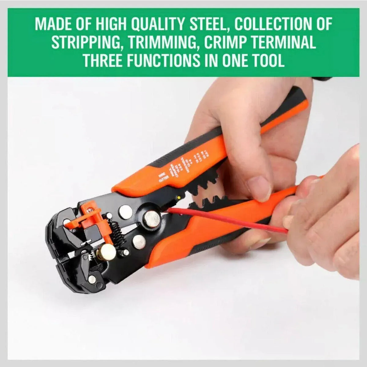Automatic Wire Cutter Stripper Pliers Electrical Cable Crimper Terminal Tool Au - Orange