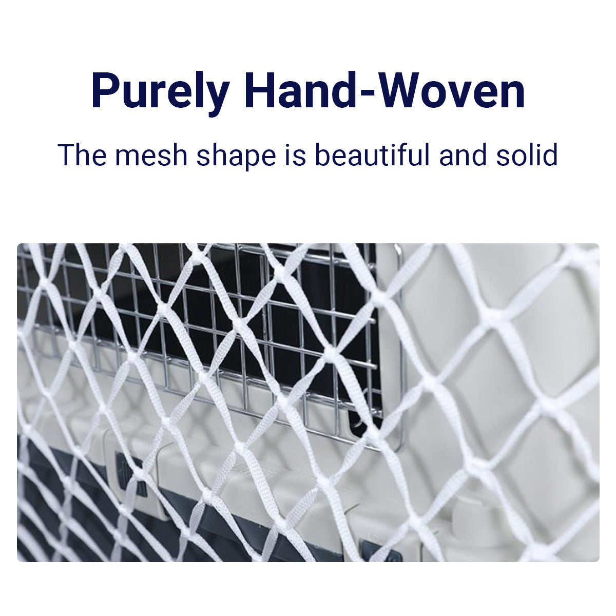 Pet Carrier Net Bag for Cat Dog Travel Mesh Cover Protective Tote Use - 50 × 33 × 33 cm