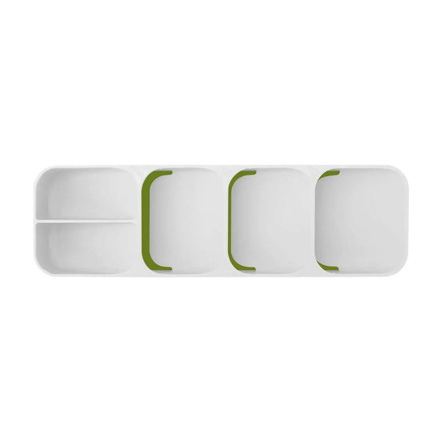 Kitchen Drawer Utensil Cutlery Tray Organizer Insert Spoon Fork Knife White