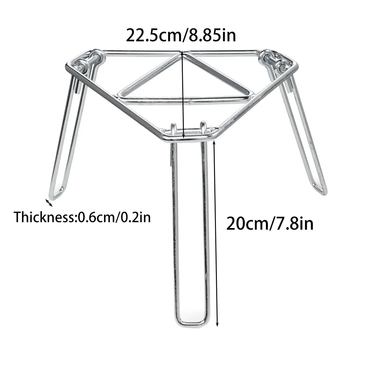 Folding Tripod Camping Stove Rack Triangle Pot Stand Outdoor Cooker Use