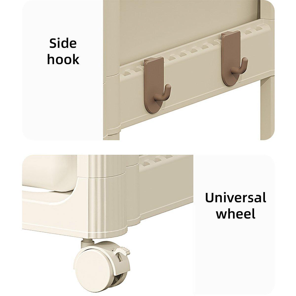 Mobile Storage Trolley Rolling Utility Cart Heavy Duty Organizer with Wheels