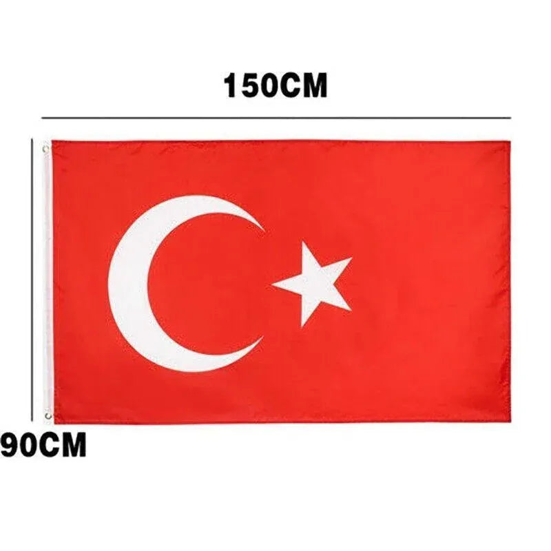Large Turkey Turkish Flag Heavy Duty Outdoor 90 X 150 CM - 3ft x 5ft