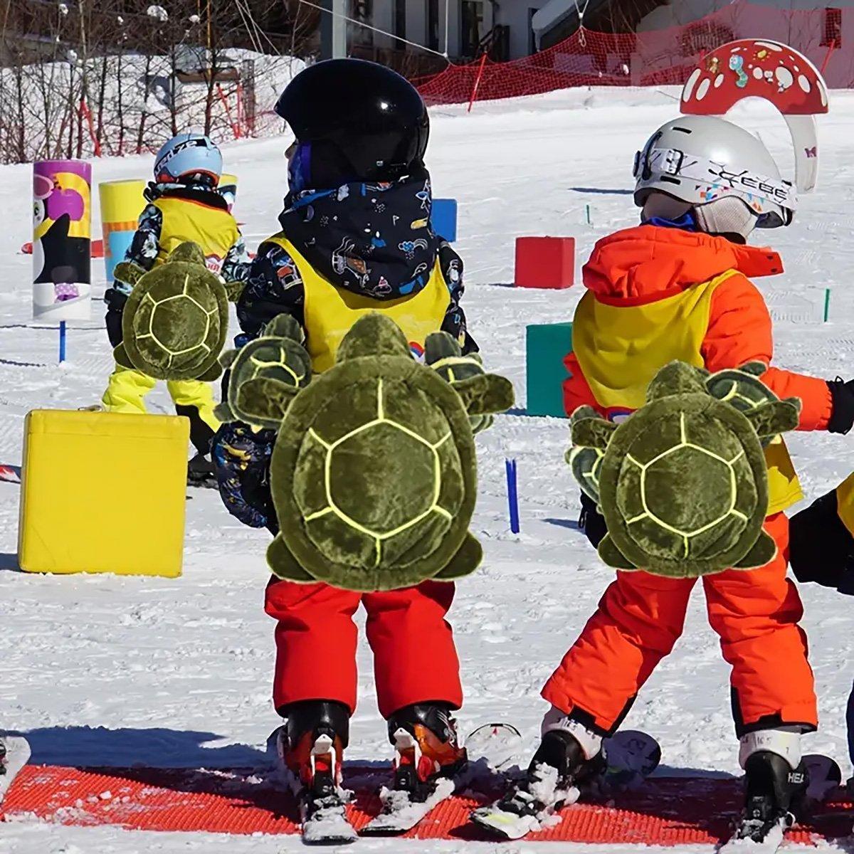 Ski Protection Plush Hip Pad Cartoon Turtle Skateboard Mat Snowboarding Gear - L