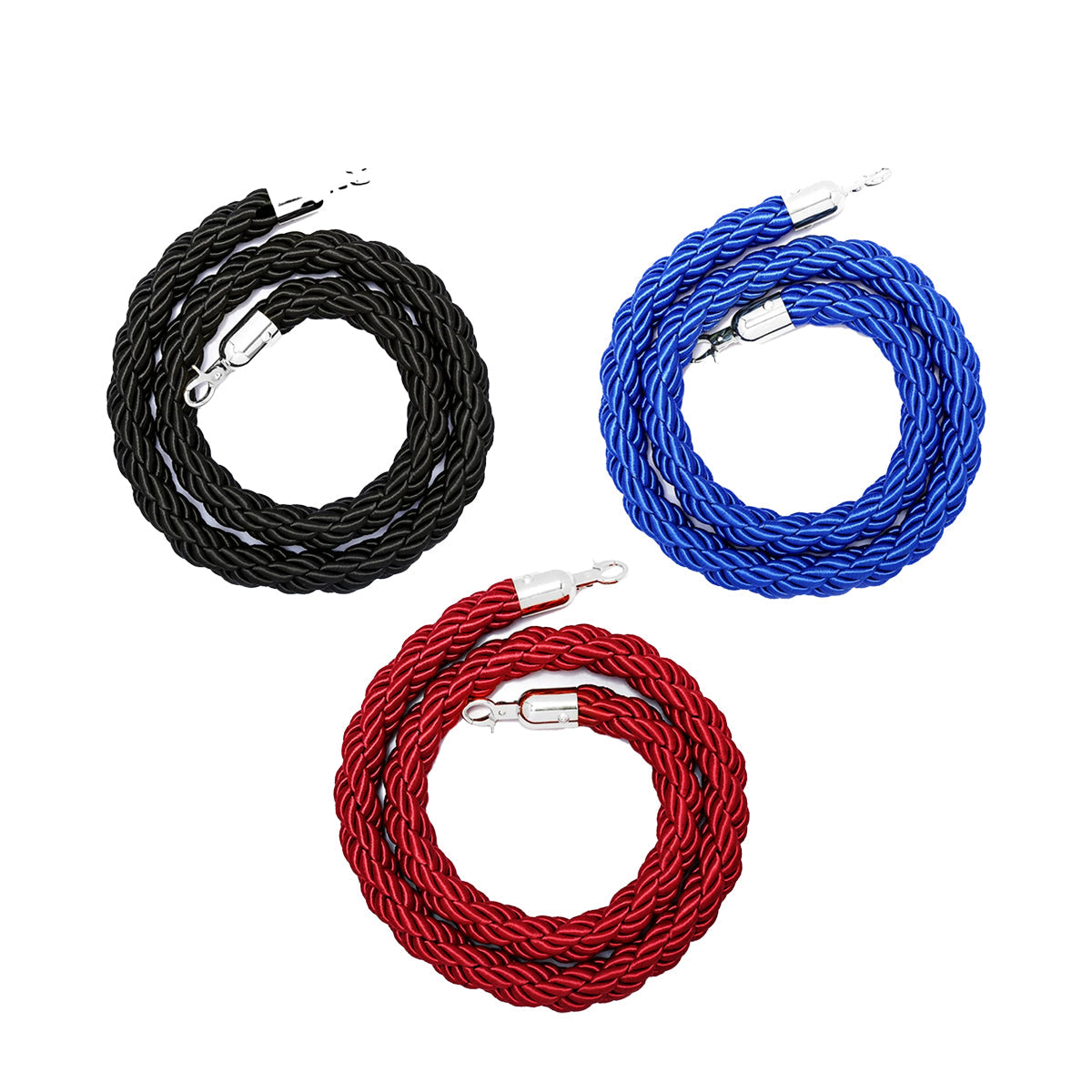 Barrier Warning Line 15M Welcome Pole Isolation Railing Guardrail Expandable - Black