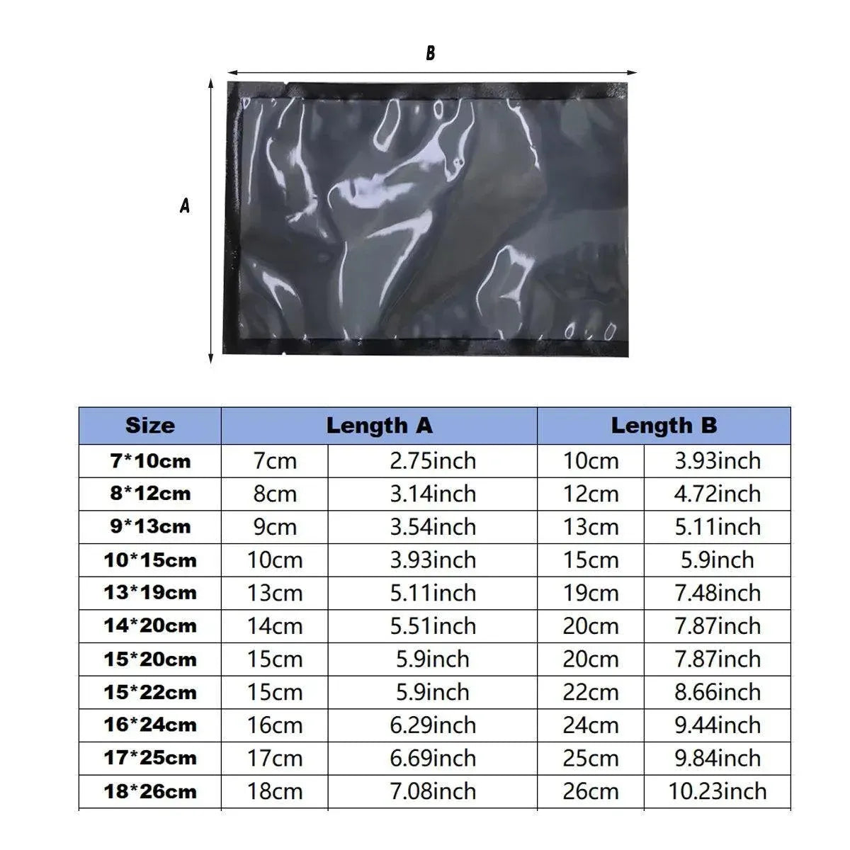 100pcs Transparent Vacuum Bags Air Compression Sealed Food Packaging - 30*40cm