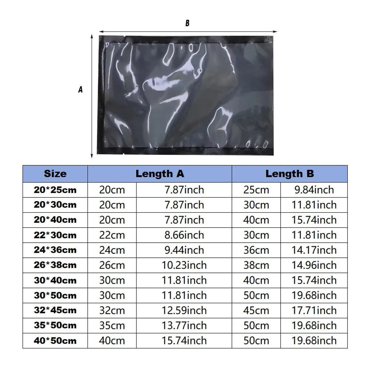 100pcs Transparent Vacuum Bags Air Compression Sealed Food Packaging - 9*13cm