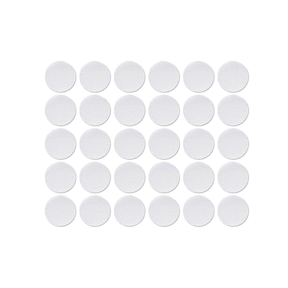 Strong Sticky Round Self Adhesive Dots DIY Bond Tape No Mark Fasteners - White 30Pairs - 15mm
