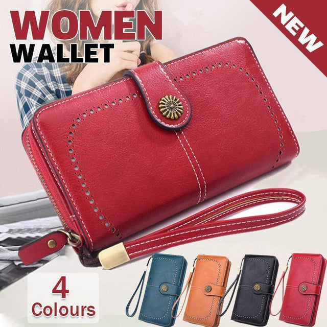 Women Wallets Purse Organizer Pouch Bag Credit Card Cash Holder Case Handbag Au - Blue