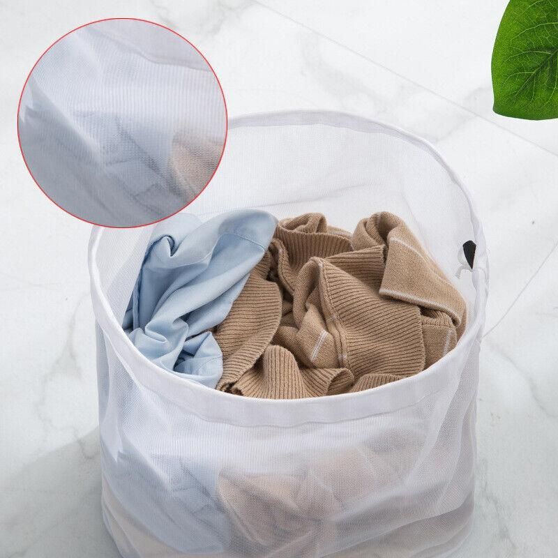 Laundry Washing Mesh Net Bag Drawstring Delicate Cloth Cleaning Clothes Lingerie - 4PCS��S+M+L+XL)