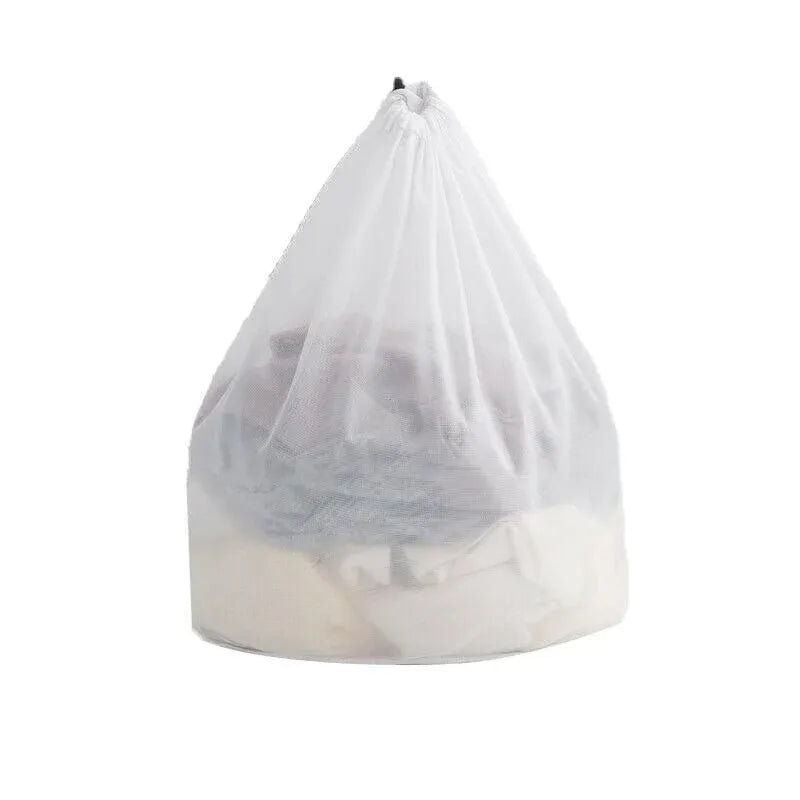 Laundry Washing Mesh Net Bag Drawstring Delicate Cloth Cleaning Clothes Lingerie - 4PCS��S+M+L+XL)