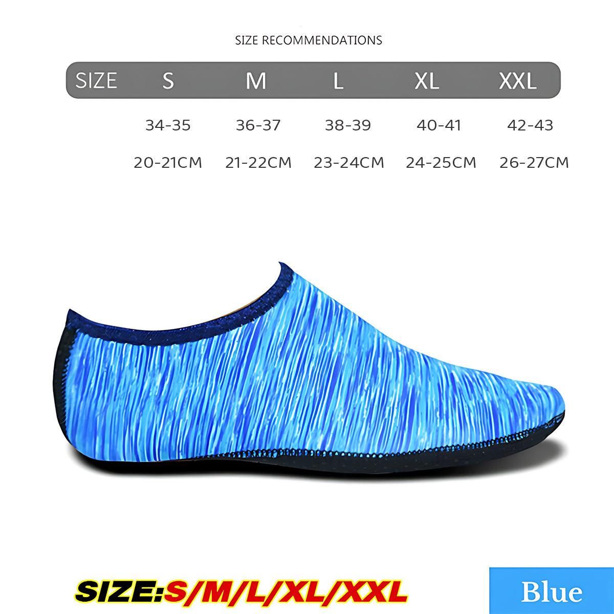 Unisex Water Shoes Slip On Aqua Socks Swim Surf Diving Yoga Exercise Reef Shoes - Black-XXL