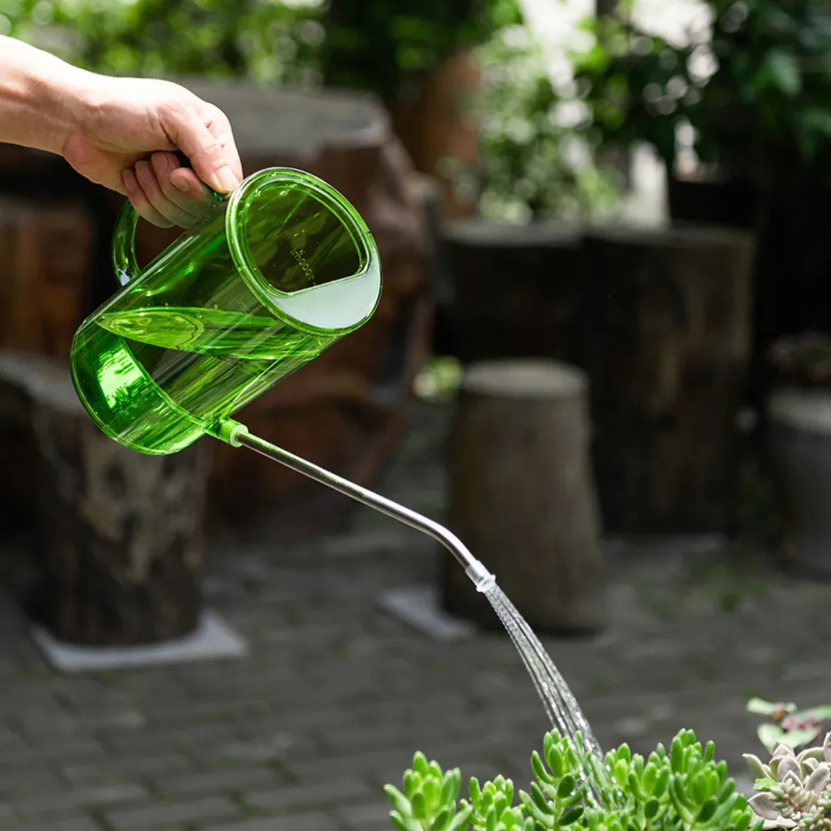Watering Can Long Spout For Indoor Outdoor Garden Potted Plants Flowers Use - Grey