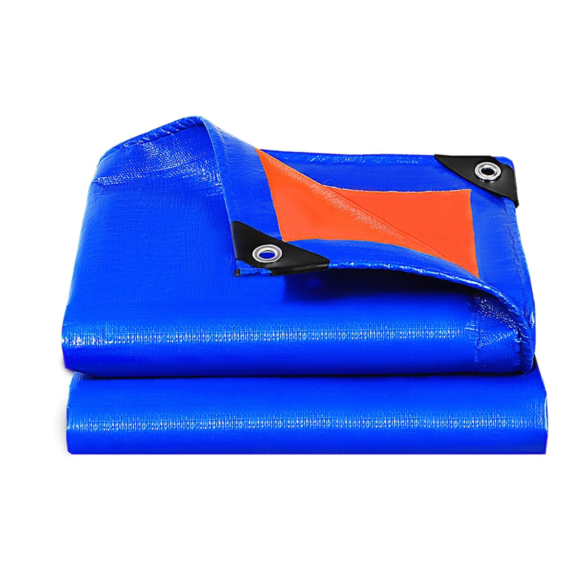 Waterproof Plastic Tarp Cover Heavy Duty Ground Sheet Rainproof Dustproof Blue - 3x4m