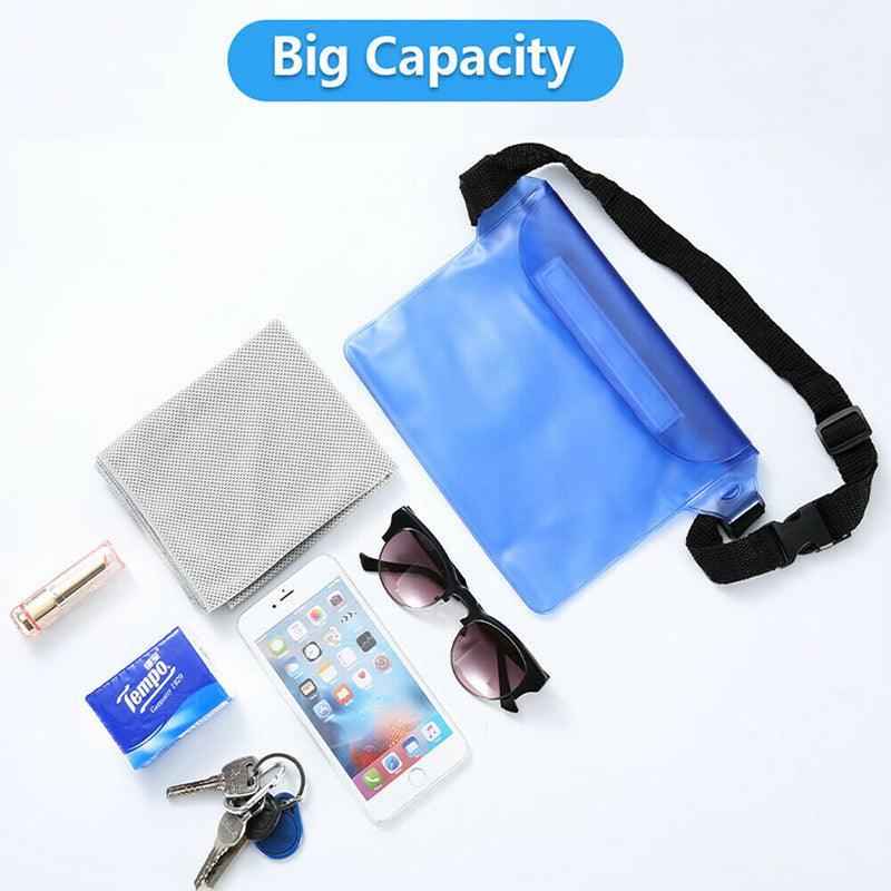 Waterproof Underwater Waist Belt Bum Bag Beach Swimming Boating Dry Phone Pouch - Green