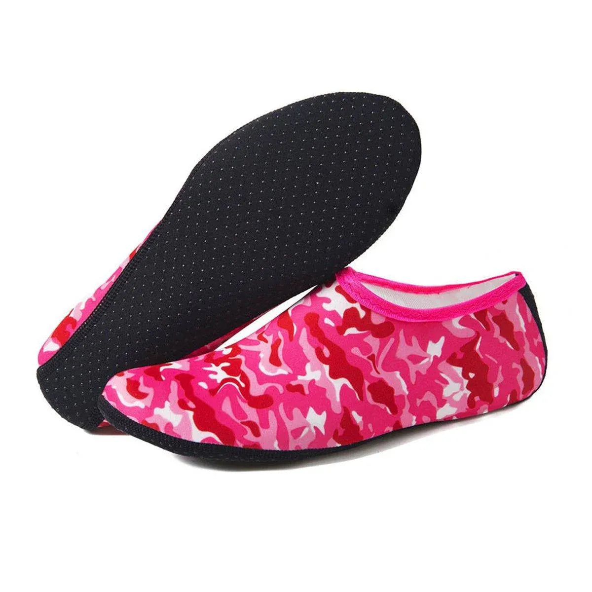 Unisex Water Shoes Slip On Aqua Socks Swim Surf Diving Yoga Exercise Reef Shoes - Camouflage Red-XL