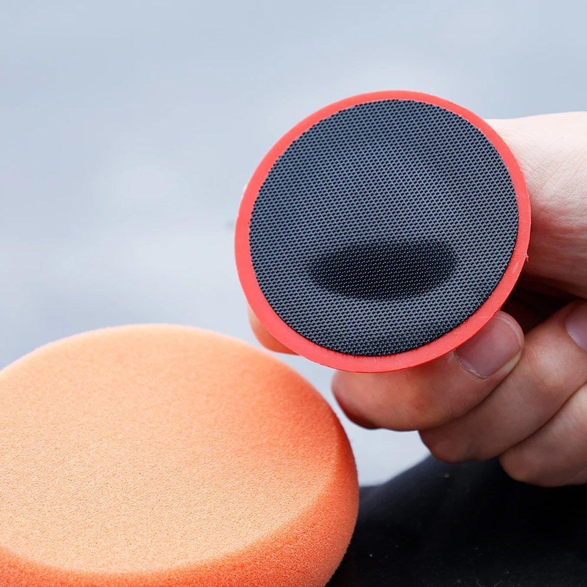 5pcs Car Polishing Sponge with Handle Manual Buffing Pads for Auto Detailing