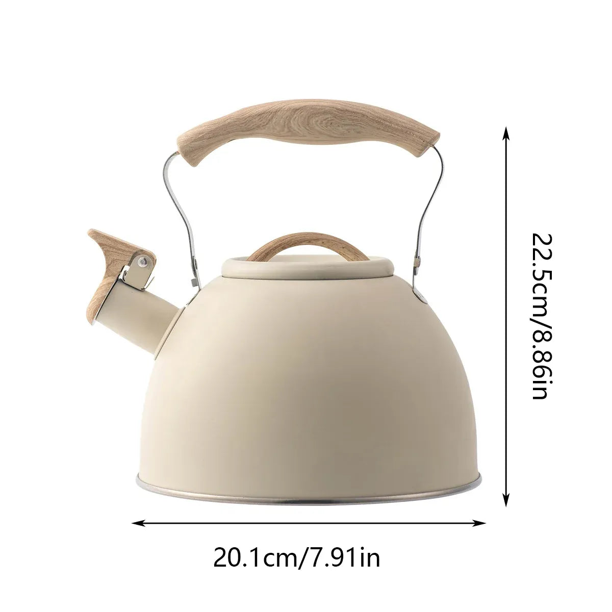 Off White Kettle Whistling Kettle Stainless Steel Stovetop Kitchen Cookware